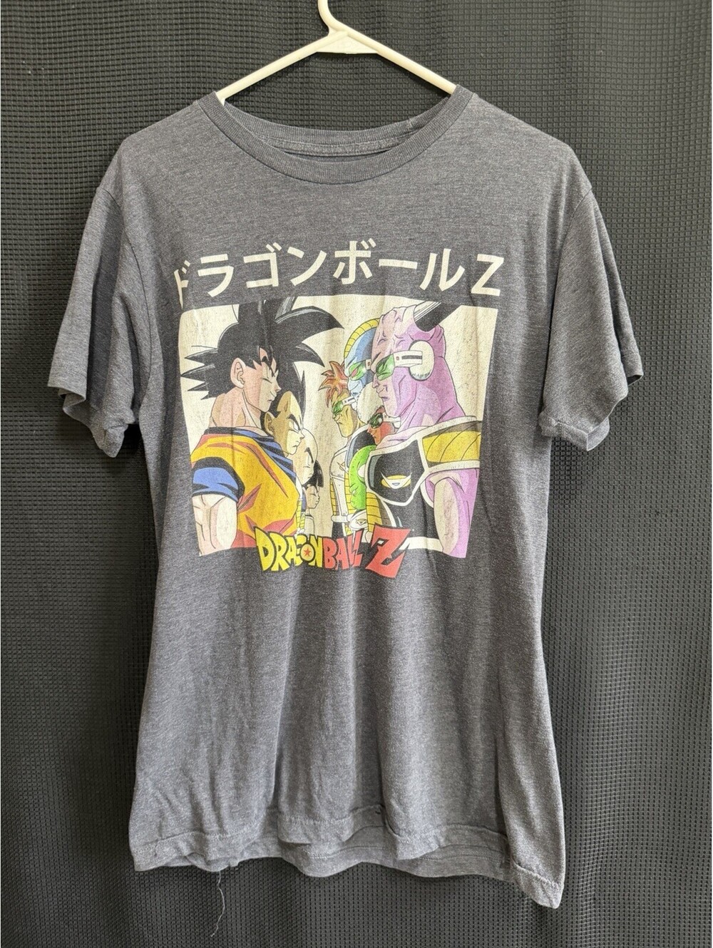 Dragon Ball Z Anime Graphic T-Shirt Gray Short Sleeve Men’s Medium